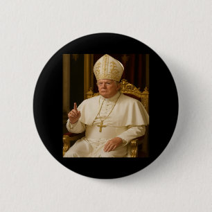 Pope Trump 6 Cm Round Badge