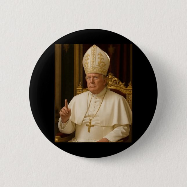 Pope Trump Funny  6 Cm Round Badge (Front)