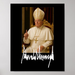 Pope Trump Funny American President Trump Vatican  Poster