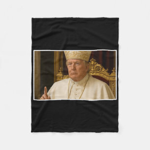 Pope Trump Funny President The Next Pope  Fleece Blanket
