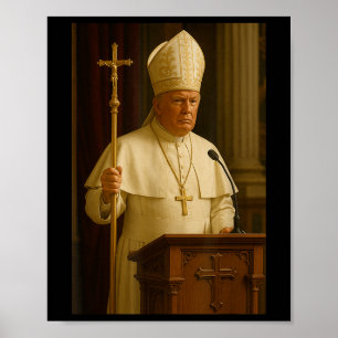 Pope Trump Funny President Trump Declares Himself  Poster
