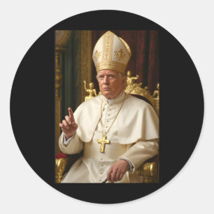 Pope Trump Funny President Trump Wants To Be Futur Classic Round Sticker