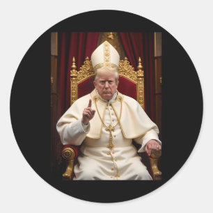 Pope Trump Funny Trump President Trump Vatican Chr Classic Round Sticker