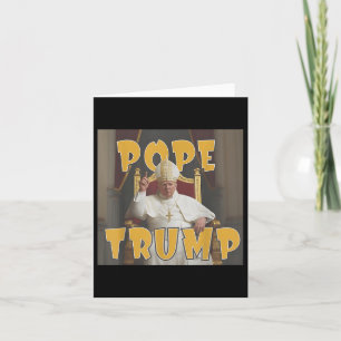 Pope Trump Funny Trump Vatican Christian Retro Chu Card