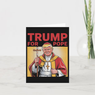 Pope Trump Funny Trump Vatican Christian Retro Chu Card