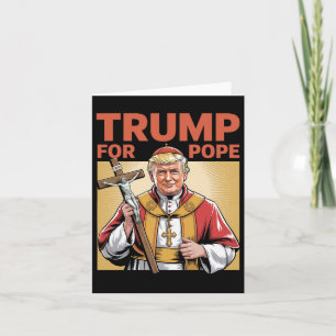 Pope Trump Funny Trump Vatican Christian Retro Chu Card