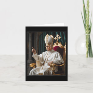 Pope Trump Funny Trump Vatican Christian Retro Chu Card