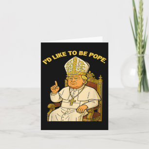Pope Trump Funny Trump Vatican Christian Retro Chu Card