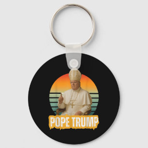 Pope Trump Funny Trump Vatican Christian Retro Chu Key Ring