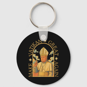 Pope Trump Funny Trump Vatican Christian Retro Chu Key Ring