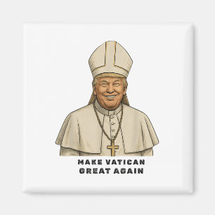 Pope Trump Funny Trump Vatican Christian Retro Chu Magnet