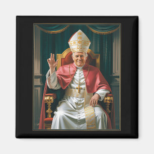Pope Trump Funny Trump Vatican Christian Retro Chu Magnet