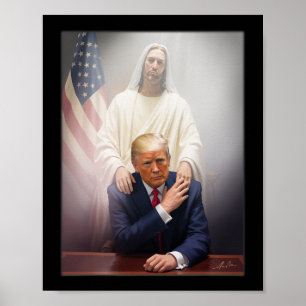 Pope Trump Funny Trump Vatican Christian Retro Chu Poster
