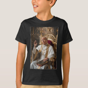 Pope Trump Funny Trump Vatican Christian Retro Chu T-Shirt