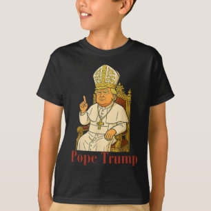 Pope Trump Funny Trump Vatican Christian Retro Chu T-Shirt