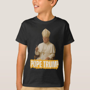 Pope Trump Funny Trump Vatican Christian Retro Chu T-Shirt