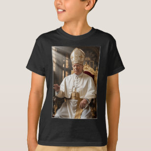Pope Trump Funny Trump Vatican Christian Retro Chu T-Shirt