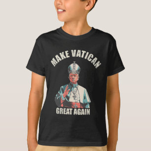Pope Trump Funny Trump Vatican Christian Retro Chu T-Shirt
