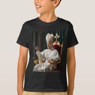 Pope Trump Funny Trump Vatican Christian Retro Chu T-Shirt