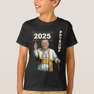 Pope Trump Funny Trump Vatican Christian Retro Chu T-Shirt