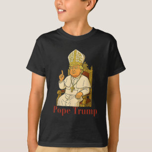 Pope Trump Funny Trump Vatican Christian Retro Chu T-Shirt