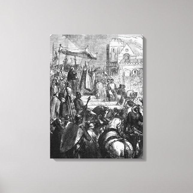 Pope Urban II  Preaching the First Crusade Canvas Print (Front)