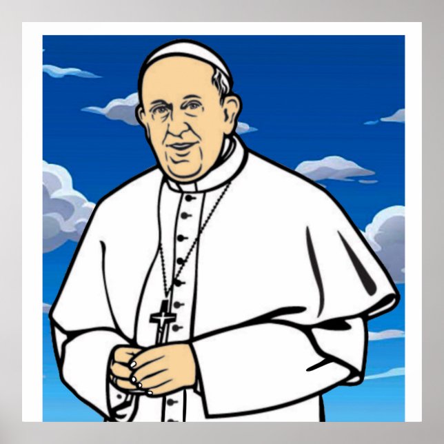 Pope with the blue sky poster (Front)