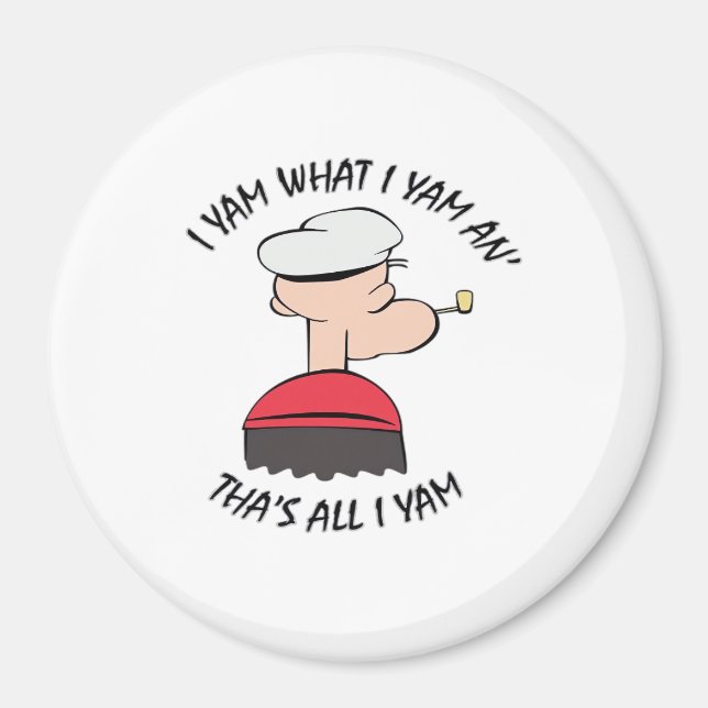 Popeye I Yam What I Yam Classic Magnet (Front)