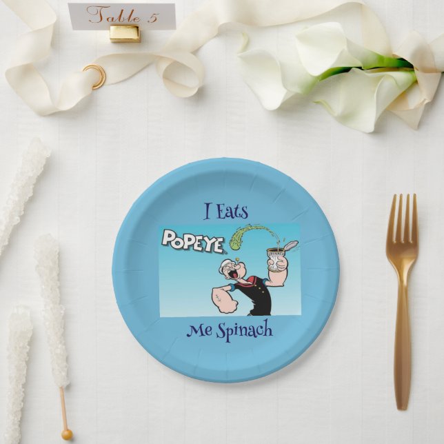 Popeye Paper Plate (Wedding)