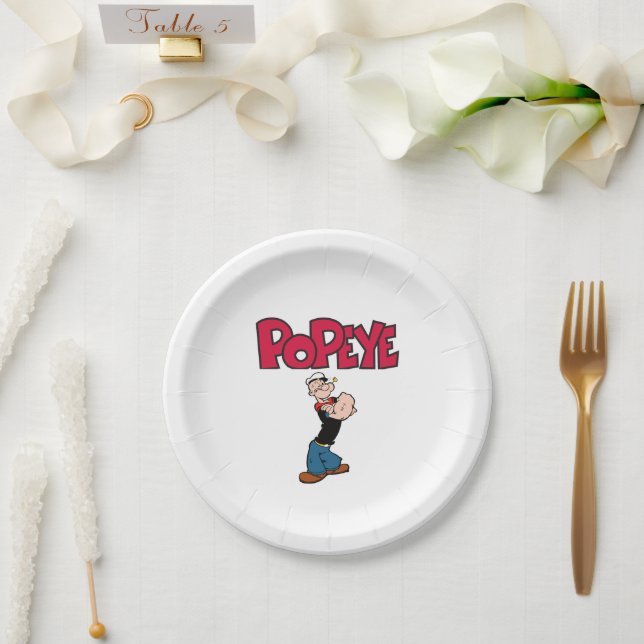 Popeye Paper Plate (Wedding)