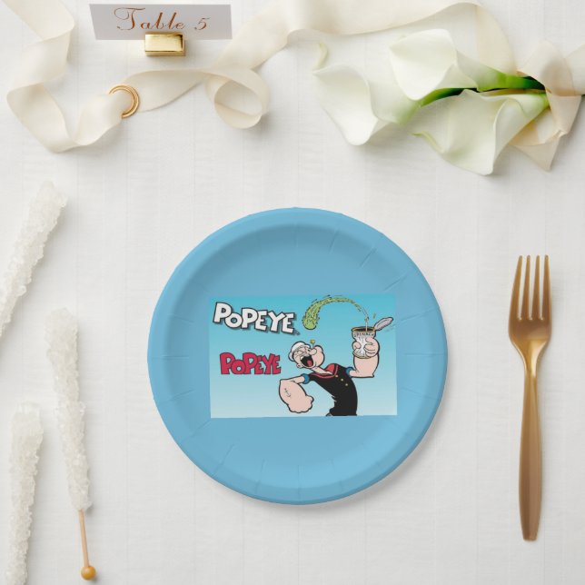 Popeye Paper Plate (Wedding)