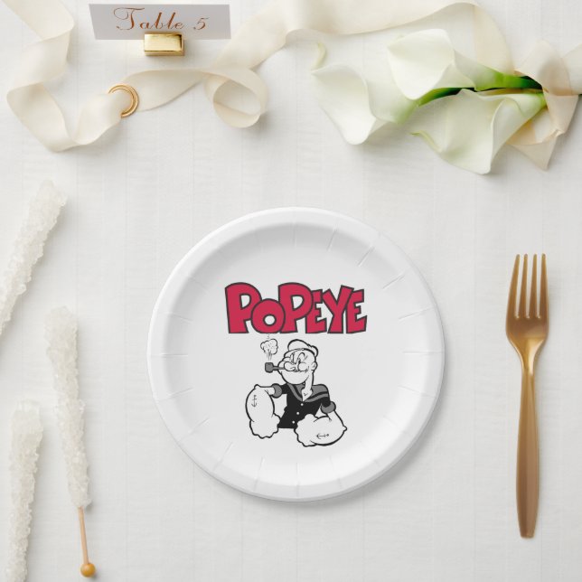 Popeye Paper Plate (Wedding)