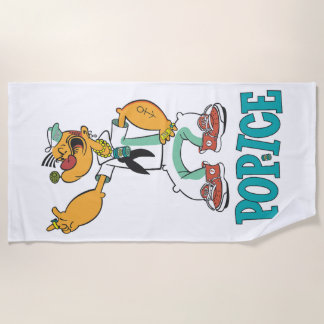 Popeye Vintage 1990's Parody Beach Towel