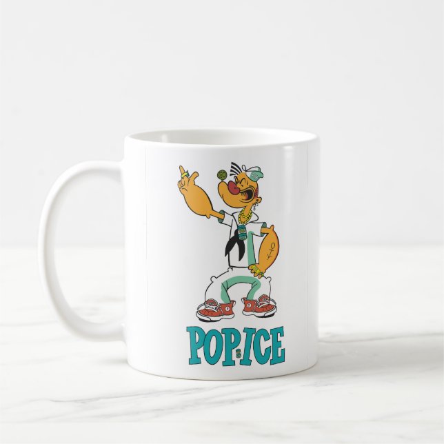 Popeye Vintage 1990's Parody Coffee Mug (Left)