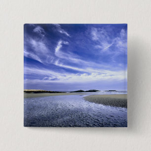 POPHAM BEACH STATE PARK, MAINE. USA. Cirrus 15 Cm Square Badge