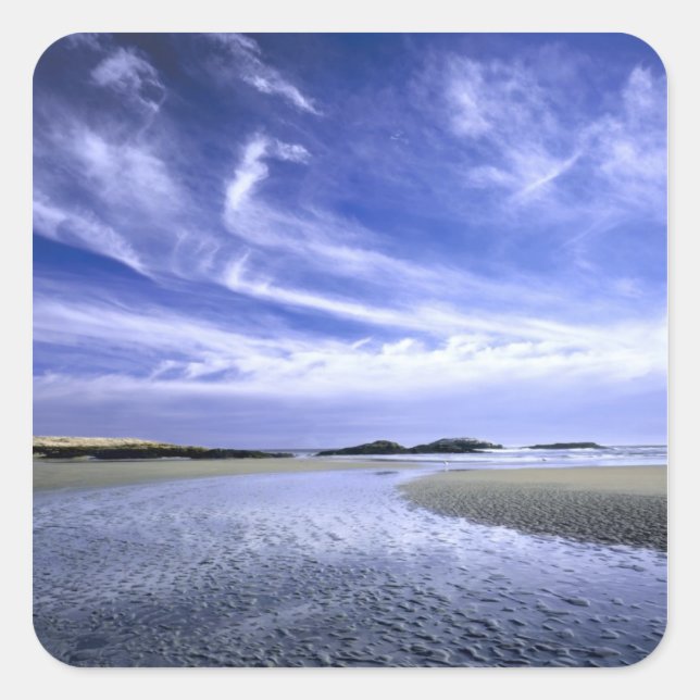 POPHAM BEACH STATE PARK, MAINE. USA. Cirrus Square Sticker (Front)
