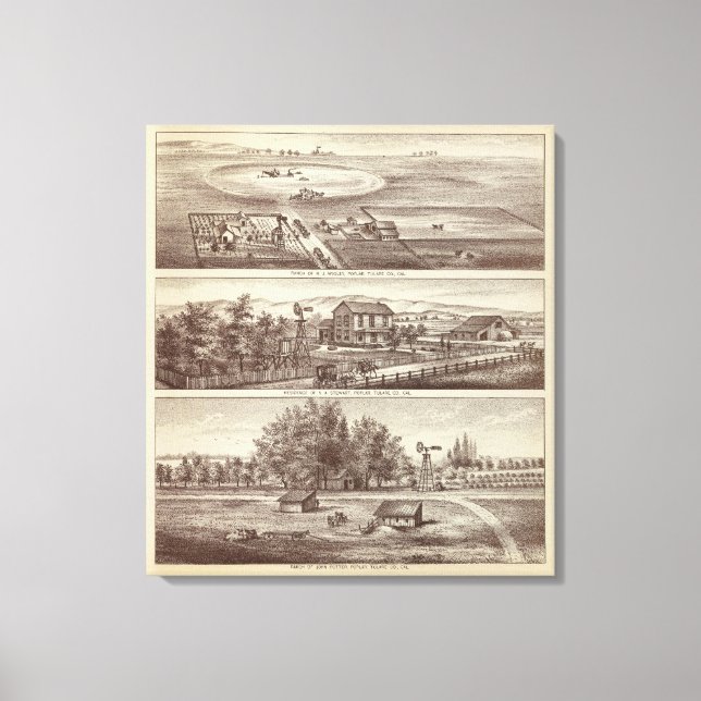 Poplar ranches canvas print (Front)