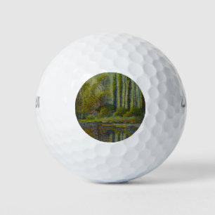 Poplar Trees in Spring (Utah Landscape) (USA Art) Golf Balls