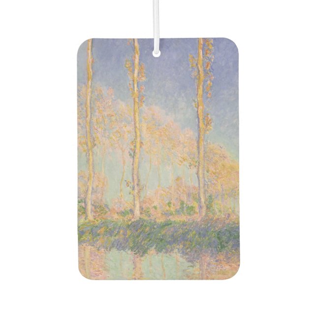 Poplars, impressionist landscape, Claude Monet Car Air Freshener (Front)