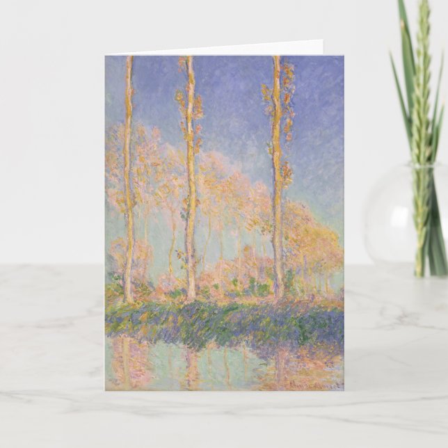 Poplars, impressionist landscape, Claude Monet Card (Front)