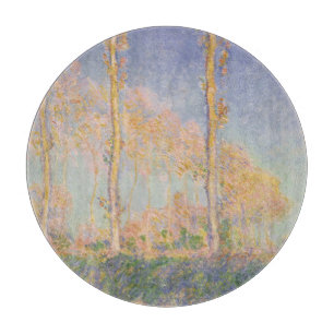 Poplars, impressionist landscape, Claude Monet Cutting Board