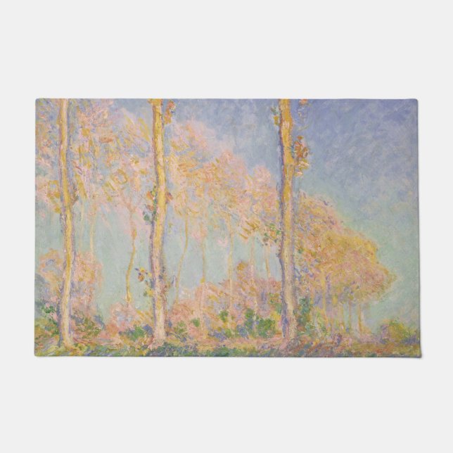 Poplars, impressionist landscape, Claude Monet Doormat (Front)