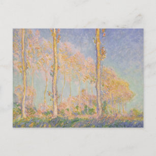 Poplars, impressionist landscape, Claude Monet Postcard