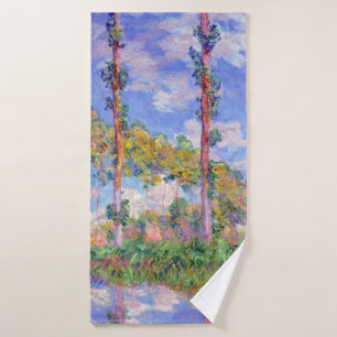 Poplars in the Sun, Monet Bath Towel