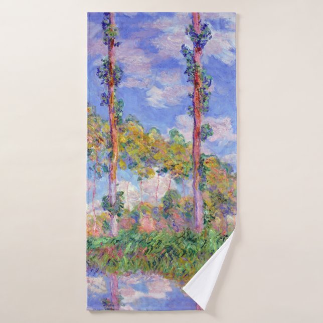 Poplars in the Sun, Monet Bath Towel (Bath Towel)