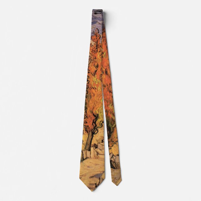 Poplars on Road Through Hills by Vincent van Gogh Tie (Front)