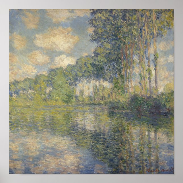 Poplars on the Epte by Claude Monet Poster (Front)