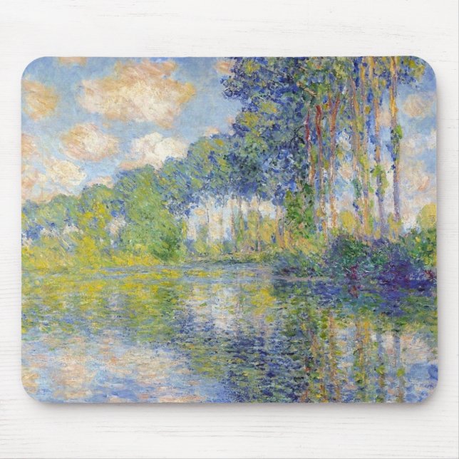 Poplars on the River Epte (by Claude Monet) Mouse Pad (Front)