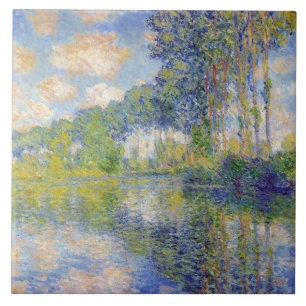 Poplars on the River Epte (by Claude Monet) Tile