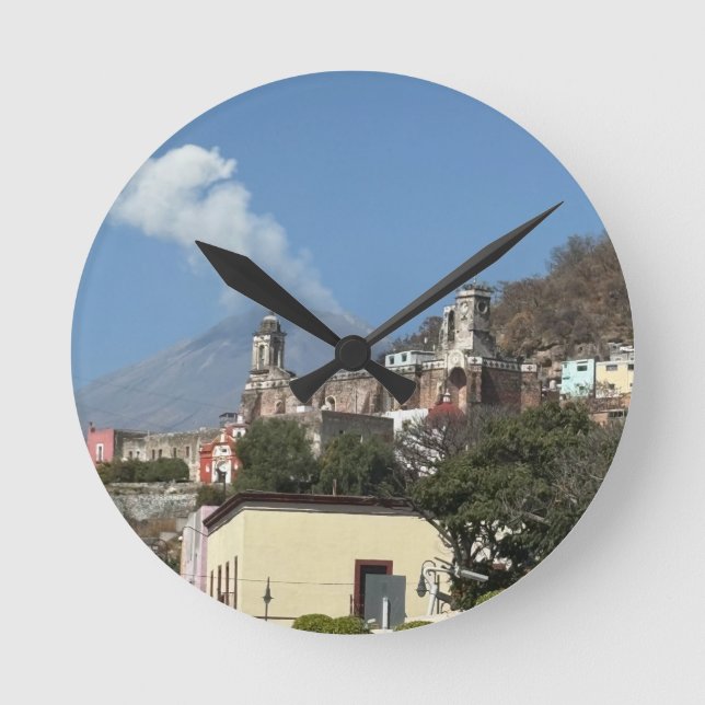 Popo says hello round clock (Front)